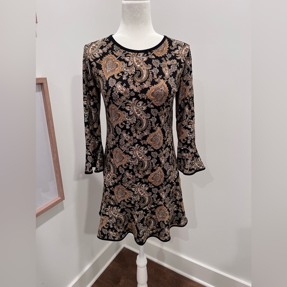 Michael Kors Stretch Flounce Hem Dress in Size Small